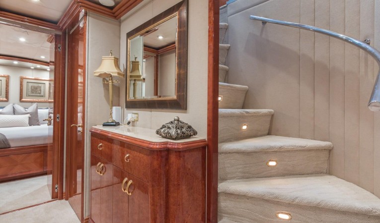 108 Viking Sport Cruisers Staircase to Staterooms