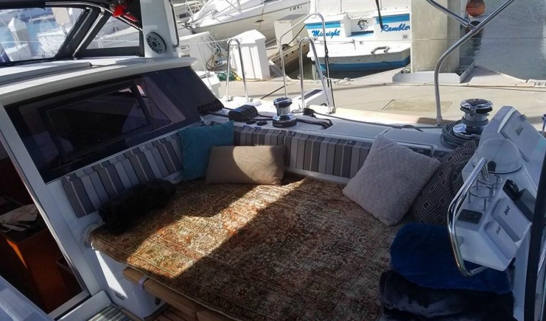 50 Beneteau Outside Double Bed.