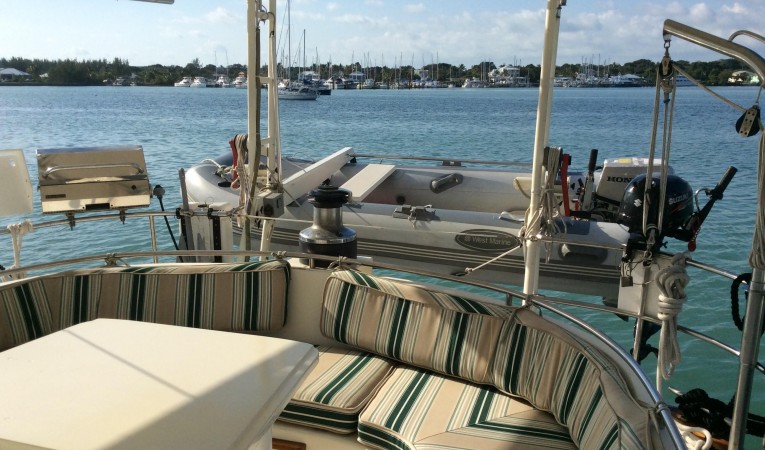 57 Wellington Cockpit - Dingy - electric davits