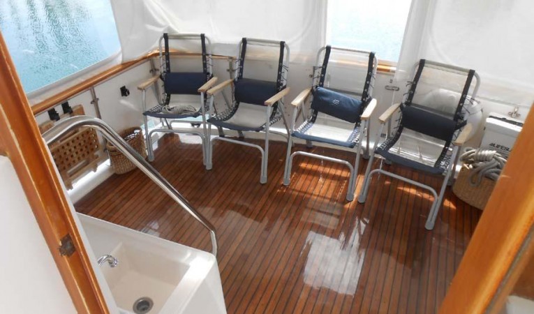 42 Lien Hwa Aft Deck- high gloss teak flooring