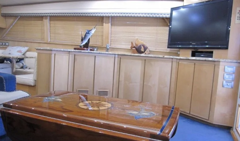 60 Bertram Main Salon Starboard View