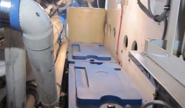 60 Bertram Port Engine Outboard Side