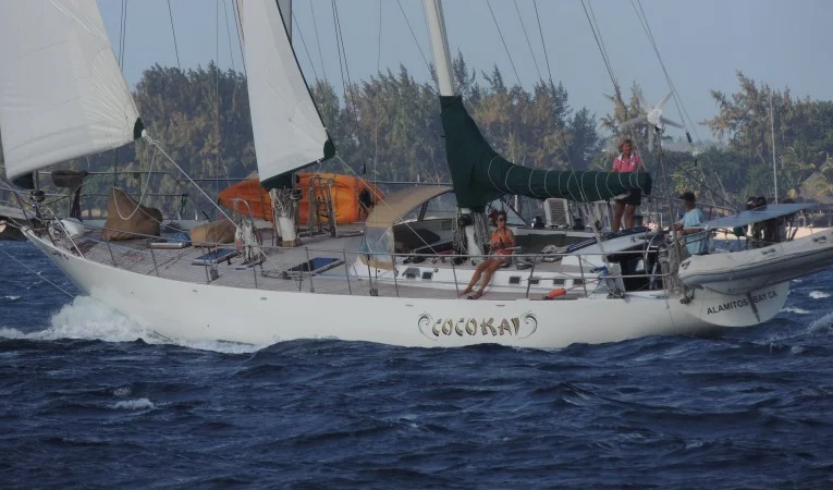 64 Custom Schooner Moving in a breeze