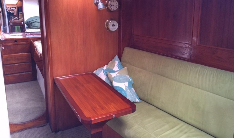 64 Custom Schooner Starboard Salon Small Table