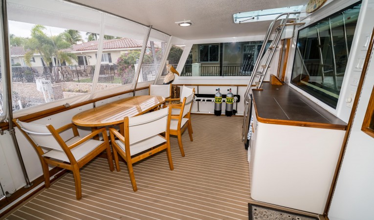 63 Hatteras Aft Deck Port