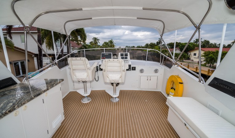 63 Hatteras Flybridge Forward