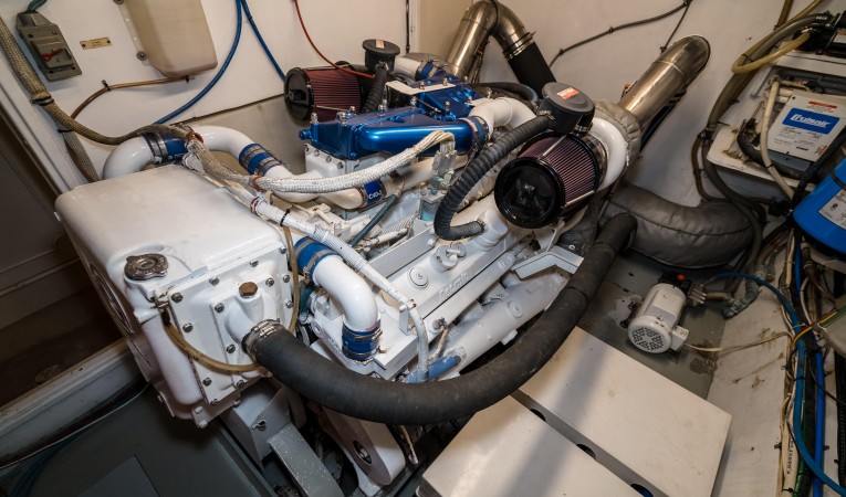 63 Hatteras Port Engine 1