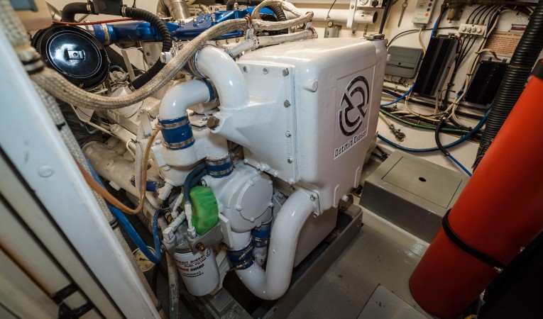 63 Hatteras Port Engine 2