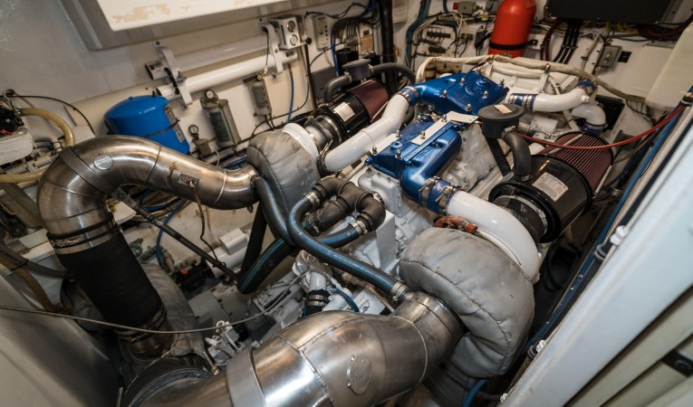 63 Hatteras Port Engine 3