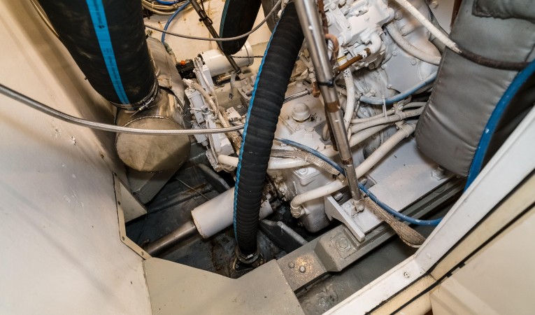 63 Hatteras Port Engine 4