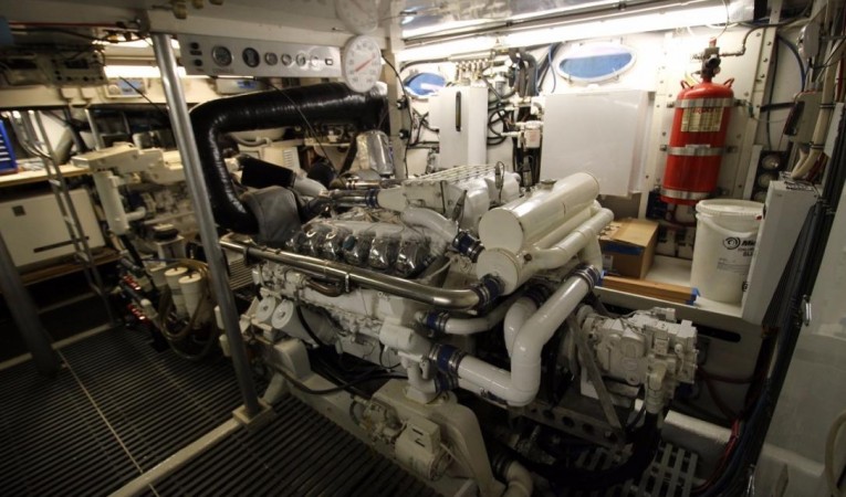 81 Huckins Engine room