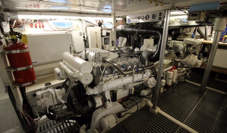 81 Huckins Engine room