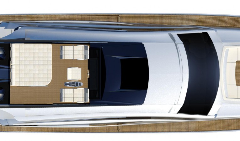 82 Pershing Manufacturer Provided Image: Pershing 82 Flybridge Layout Plan