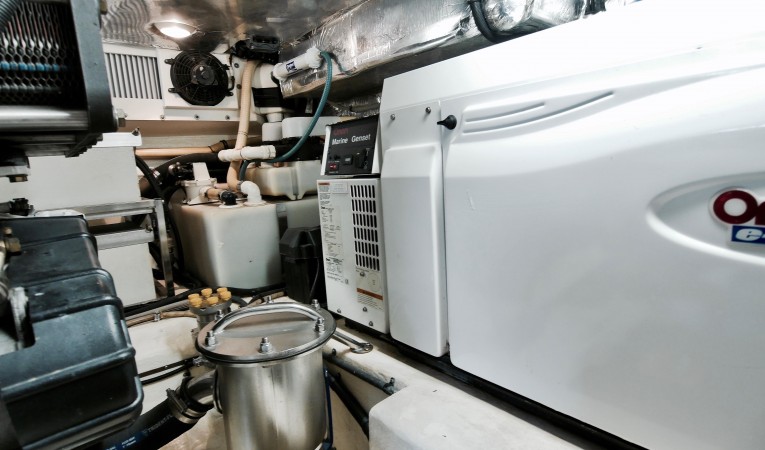 51 Riviera Engine Room