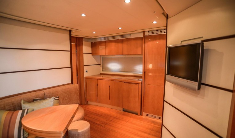 62 Pershing Lower Salon-Galley overview