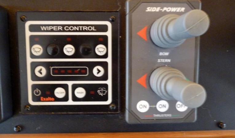 59 Grand Banks Thruster and Wiper Contols