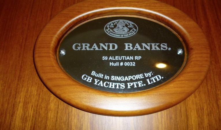 59 Grand Banks Grand Banks Plaque