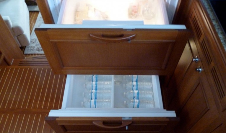 59 Grand Banks Sub-Zero Fridge Drawers open