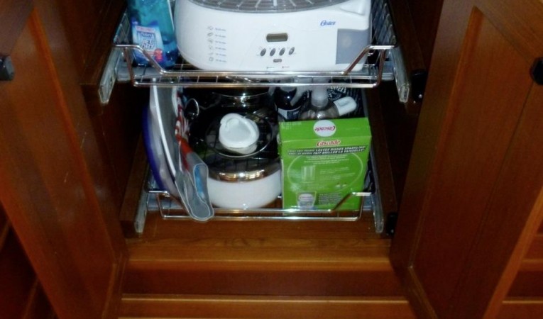 59 Grand Banks Galley storage