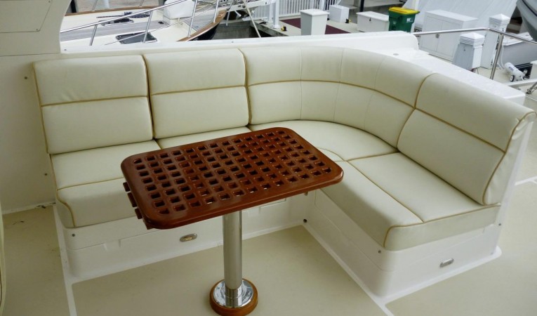 59 Grand Banks Flybridge Seating to starboard