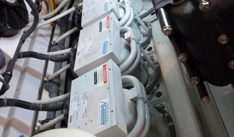 59 Grand Banks Engine Room