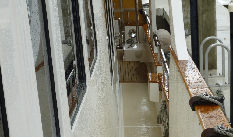 59 Grand Banks Port Side Deck looking aft