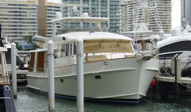 59 Grand Banks Bow at Dock