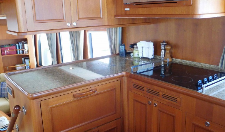 59 Grand Banks Galley Storage & Microwave