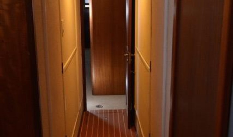 58 Hatteras Companionway to aft staterooms