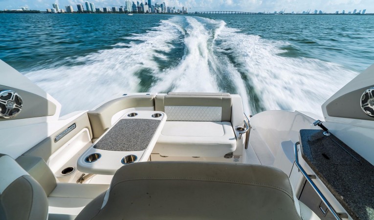 31 Chaparral Cockpit Looking Aft