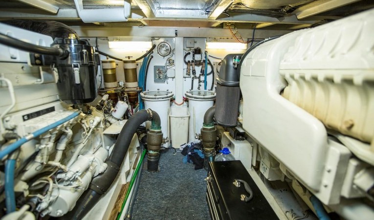 46 Bertram Engine Room