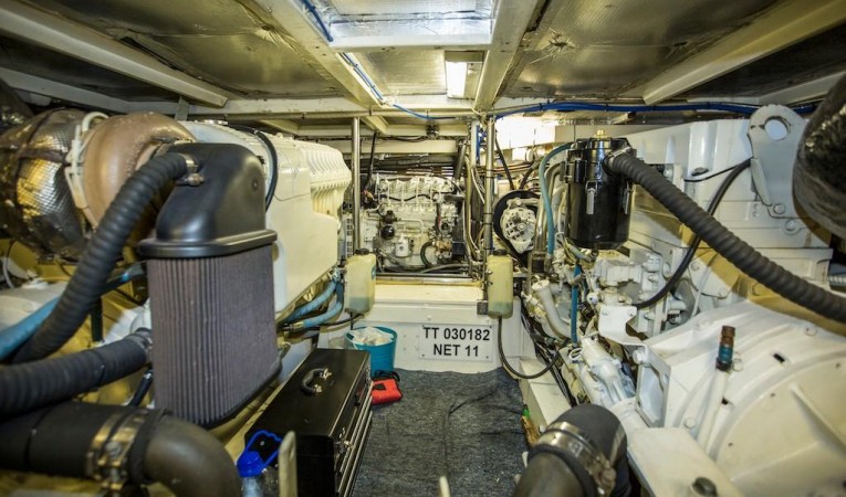 46 Bertram Engine Room