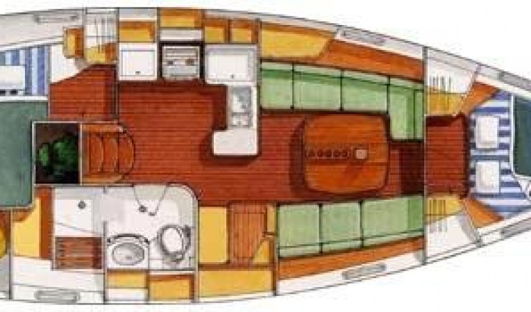 37 Beneteau Manufacturer Provided Image: 2 Cab Layout