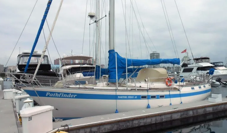 43 Nautor Swan In the slip