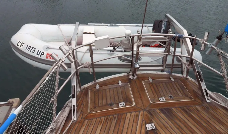 43 Nautor Swan Dinghy on davits