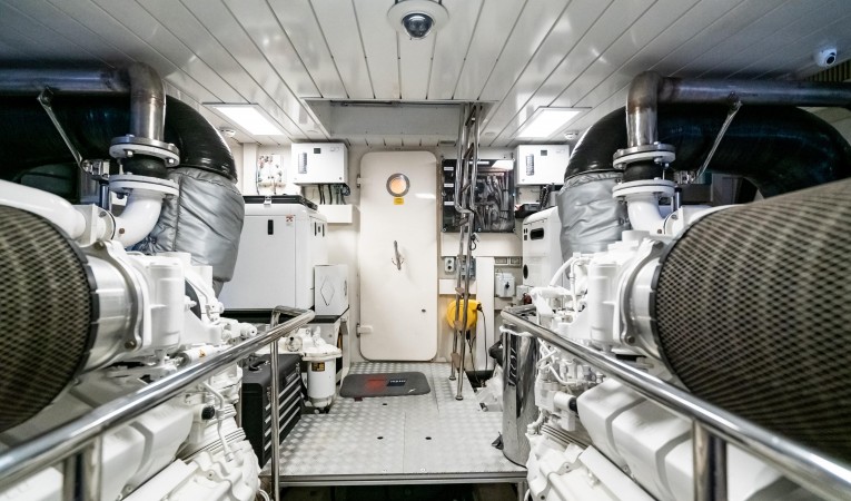 88 Riva Engine Room AFt