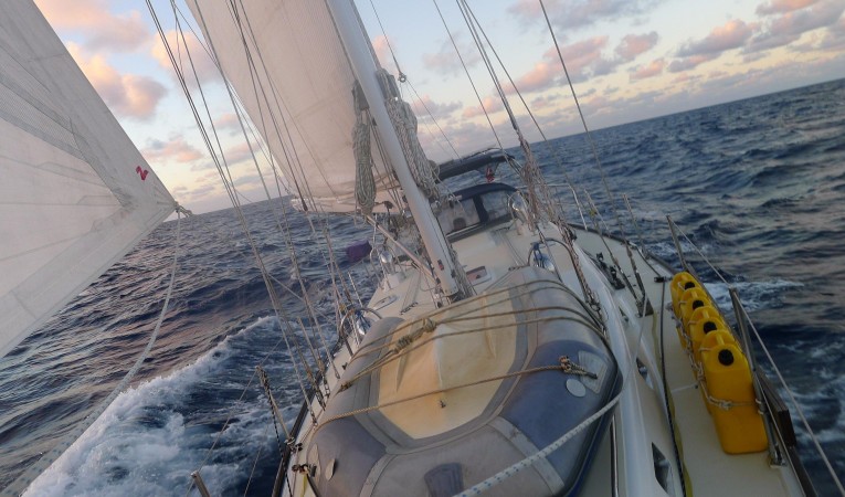 46 Outbound Dinghy on deck