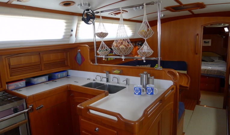 46 Outbound Galley into Salon