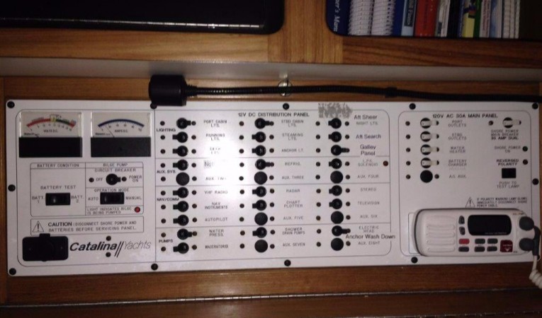 40 Catalina Breaker panel at the chart table