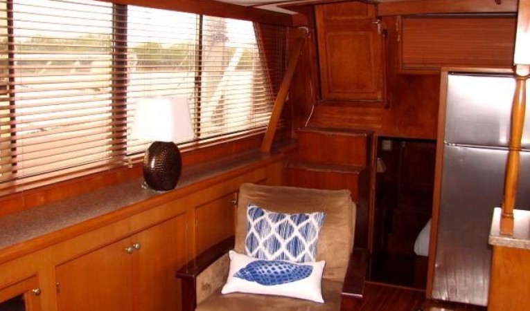 52 Sea Ranger Companionway Salon to Aft Deck