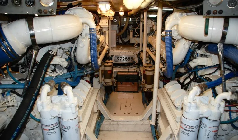 60 Bertram Engine Room