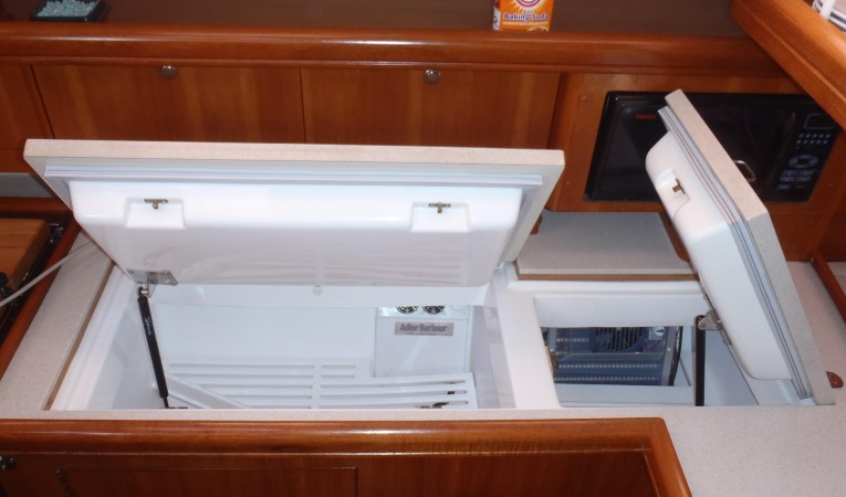 46 Hunter Galley fridge and storage