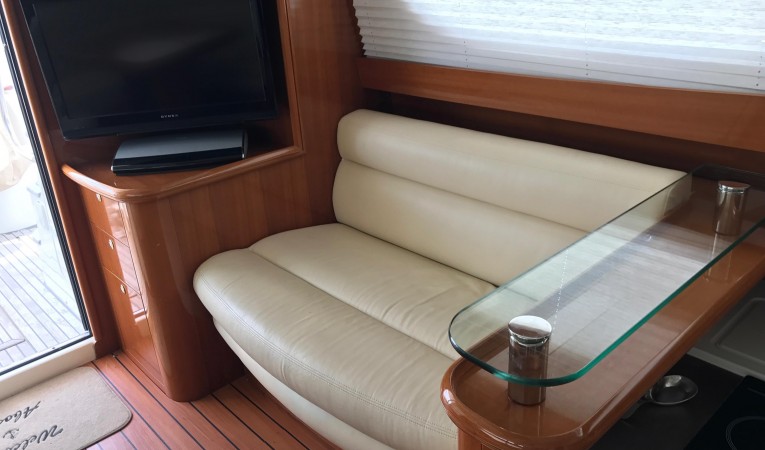 46 Jeanneau Prestige Port Side Seat and TV