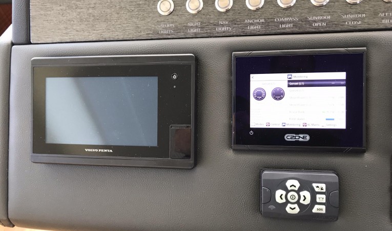 54 Riviera Volvo/Garmin screen and CZone control