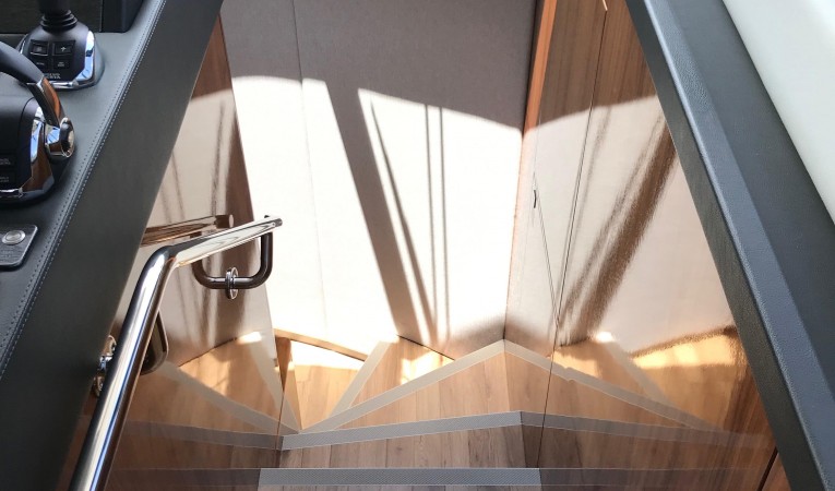 54 Riviera Lower Cabin Stairwell