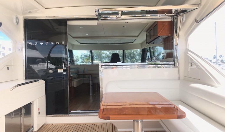 54 Riviera Cockpit overview w/open galley