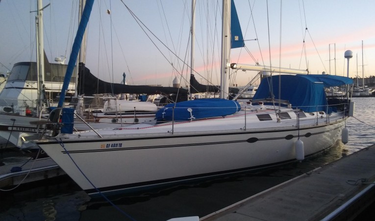 45 Hunter Dinghy on foredeck