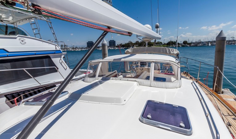 60 Farr Looking aft from Mast