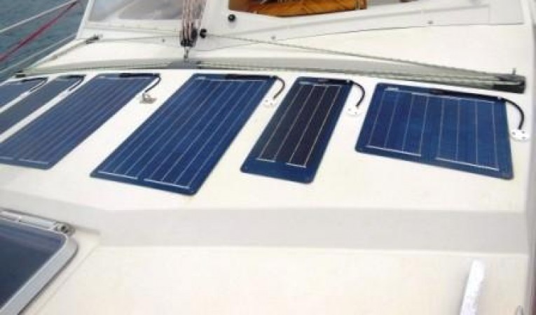 52 Amel solar panels on deck