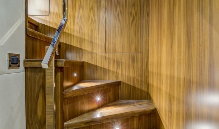 75 Hatteras Stairway to Lower Deck